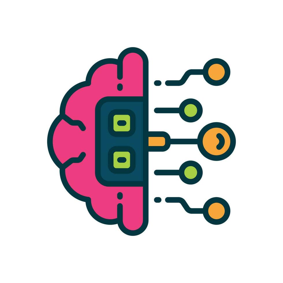 artificial intelligent icon. vector line icon for your website, mobile, presentation, and logo design.