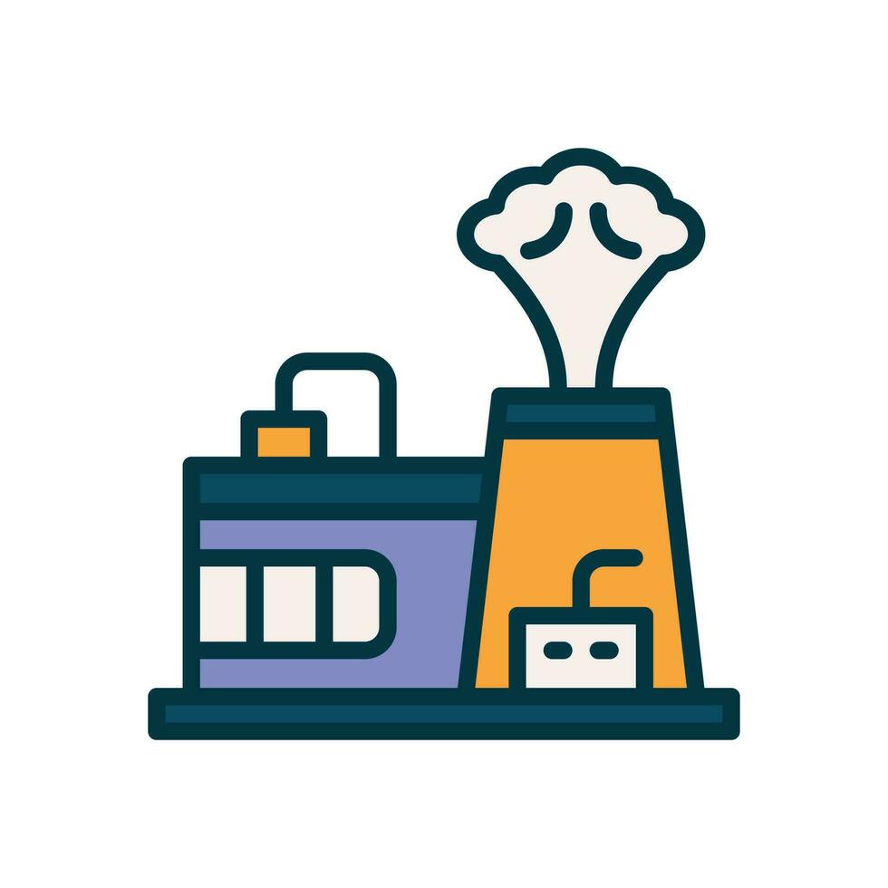 factory icon. vector filled color icon for your website, mobile, presentation, and logo design.