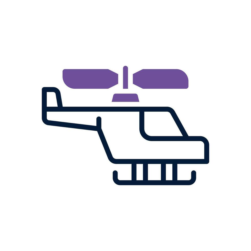 helicopter icon. vector dual tone icon for your website, mobile, presentation, and logo design.