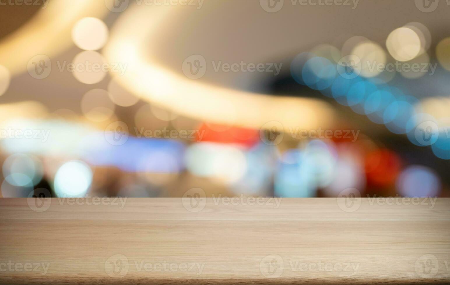 Empty wood table top and blur of out door garden background Empty wooden table space for text marketing promotion. blank wood table copy space for background photo