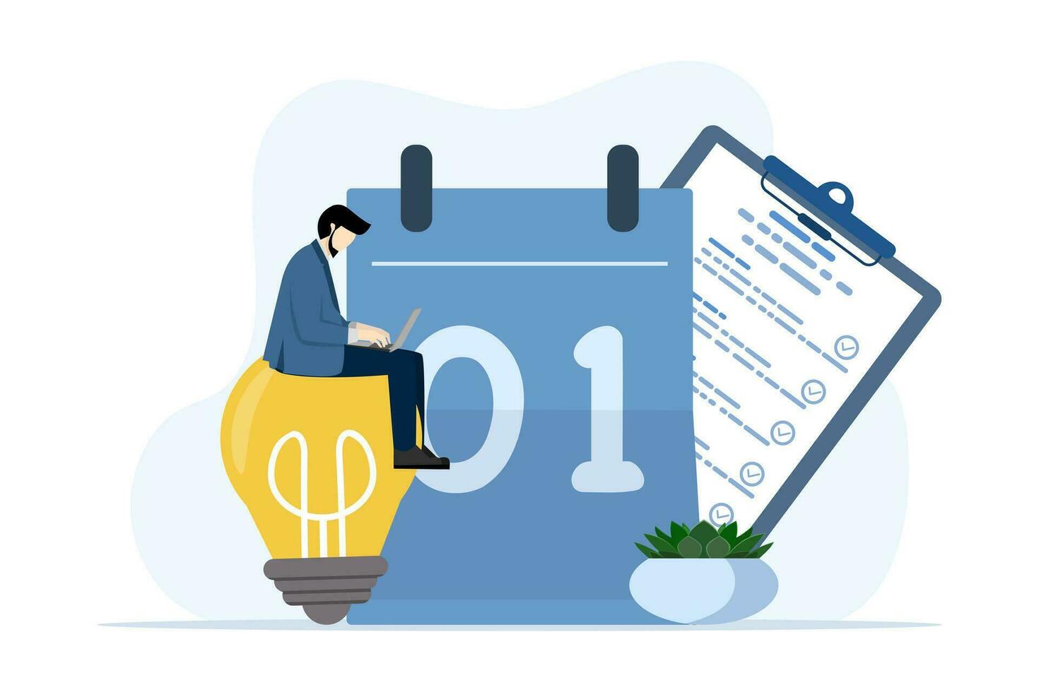 Development plan concept. Teams navigate digital planning, allocate resources, monitor results, and adapt strategies. Digitization, task tracking and feedback loops. Flat Vector Illustration.