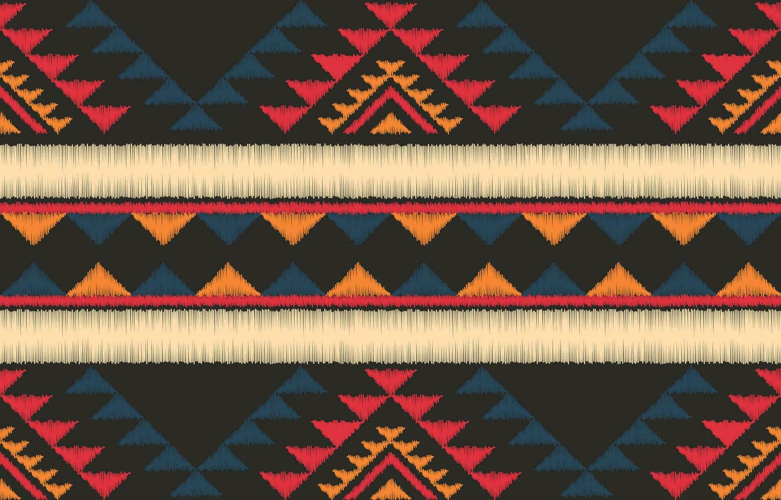 Ethnic abstract ikat art. Aztec ornament print. geometric ethnic pattern seamless  color oriental.  Design for background ,curtain, carpet, wallpaper, clothing, wrapping, Batik, vector illustration.