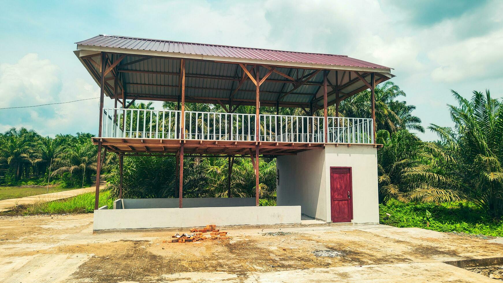 This farmer's hall presents a two-story concept that is functional and environmentally friendly. The first floor is the center of agricultural activities photo