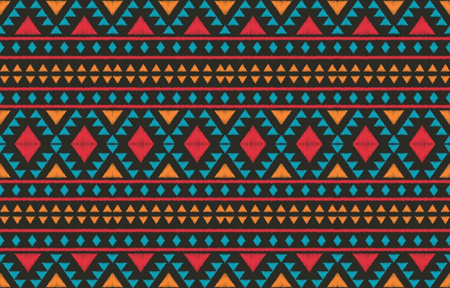 Ethnic abstract ikat art. Aztec ornament print. geometric ethnic pattern seamless  color oriental.  Design for background ,curtain, carpet, wallpaper, clothing, wrapping, Batik, vector illustration.