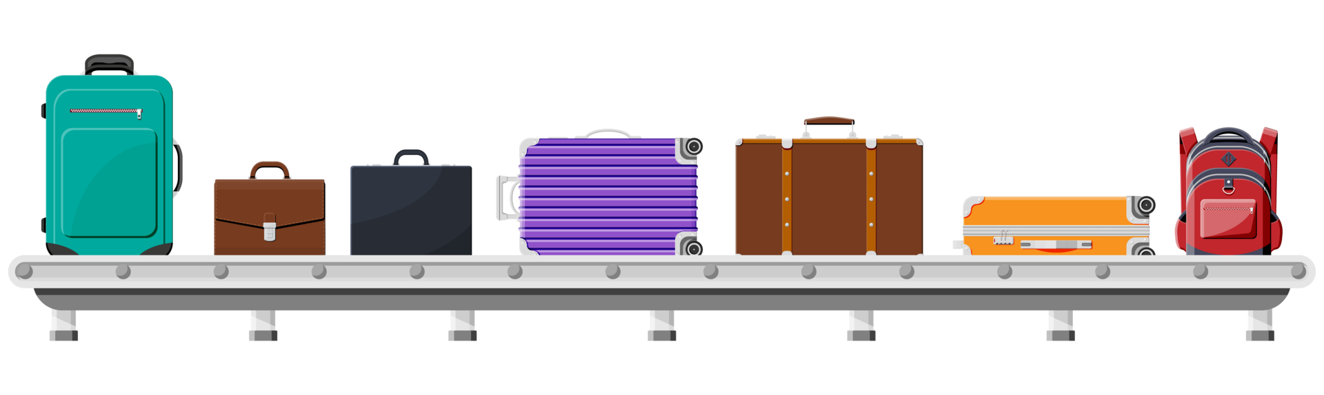 Conveyor Belt With Passenger Luggage Baggage Claim 35743218 PNG