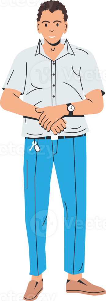 Happy Man in Casual Clothes png