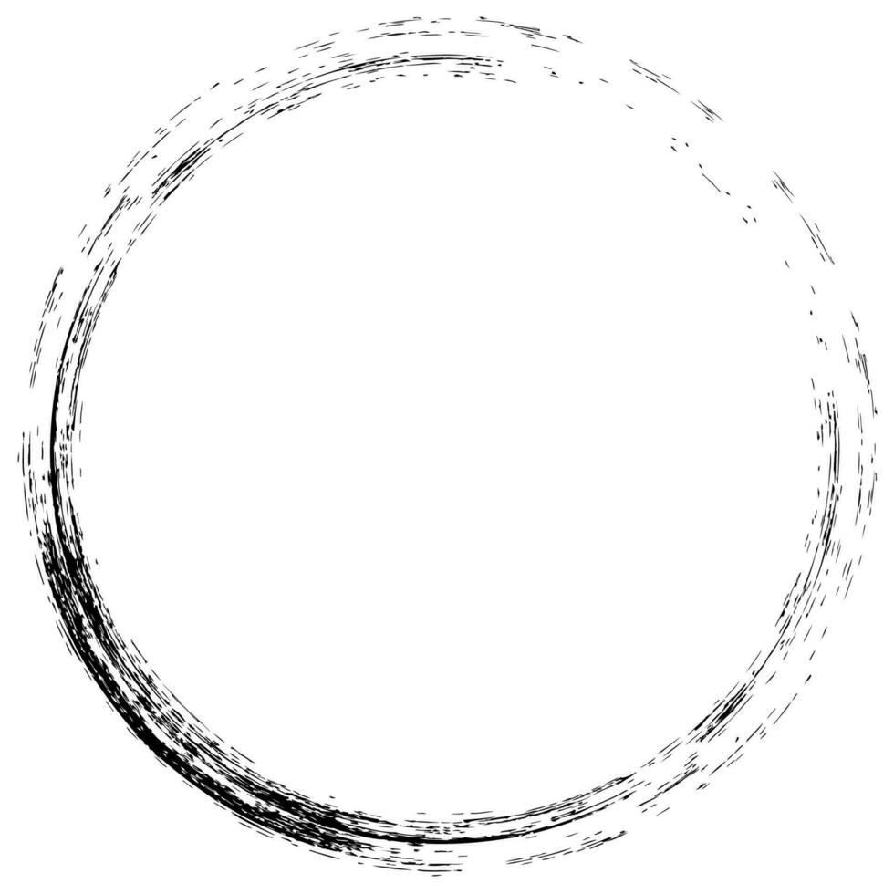 Round frame grunge ring circle, draw grunge brush, cup imprint vector