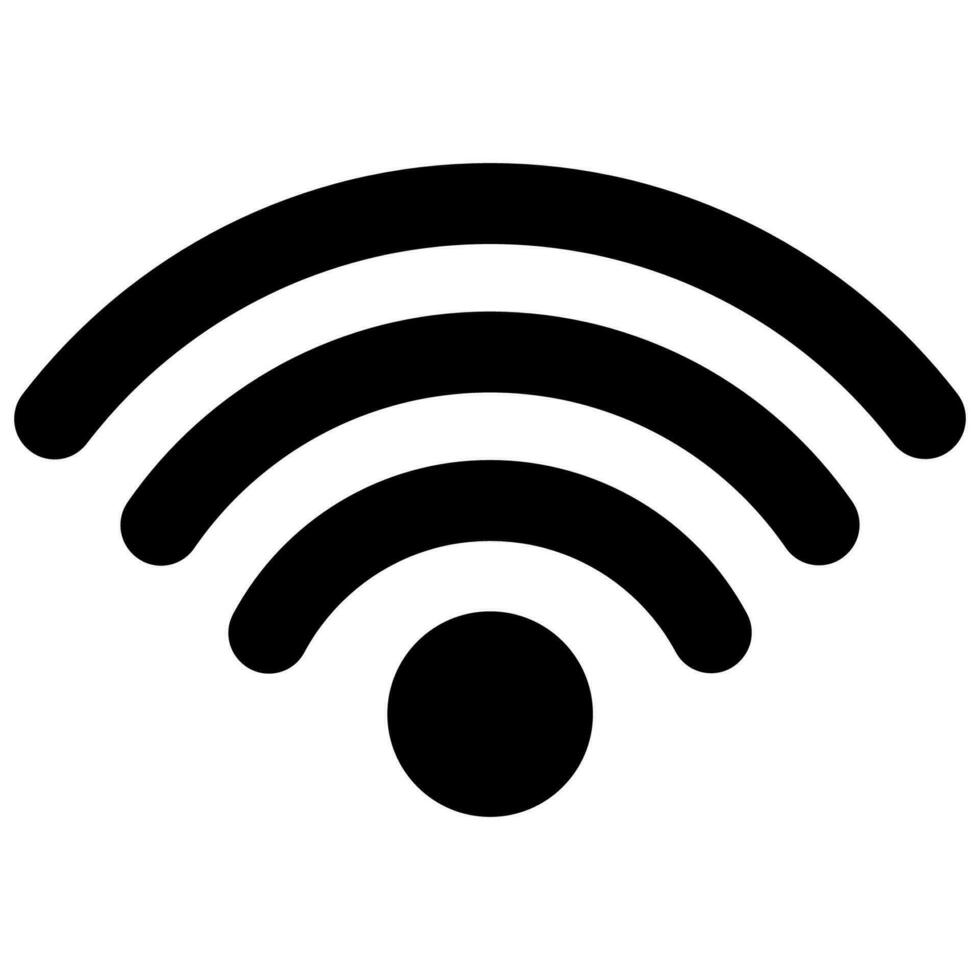 Wi Fi internet access point icon, Wireless Fidelity WiFi connection vector