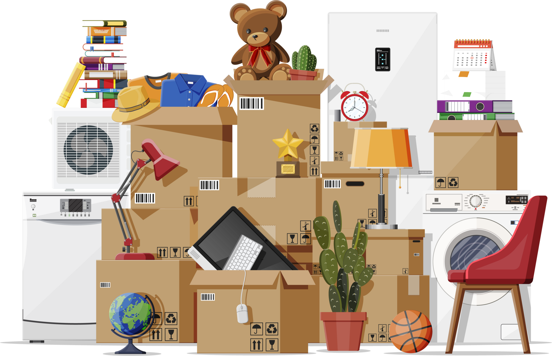 Moving to new house. Family relocated to new home. 35743506 PNG
