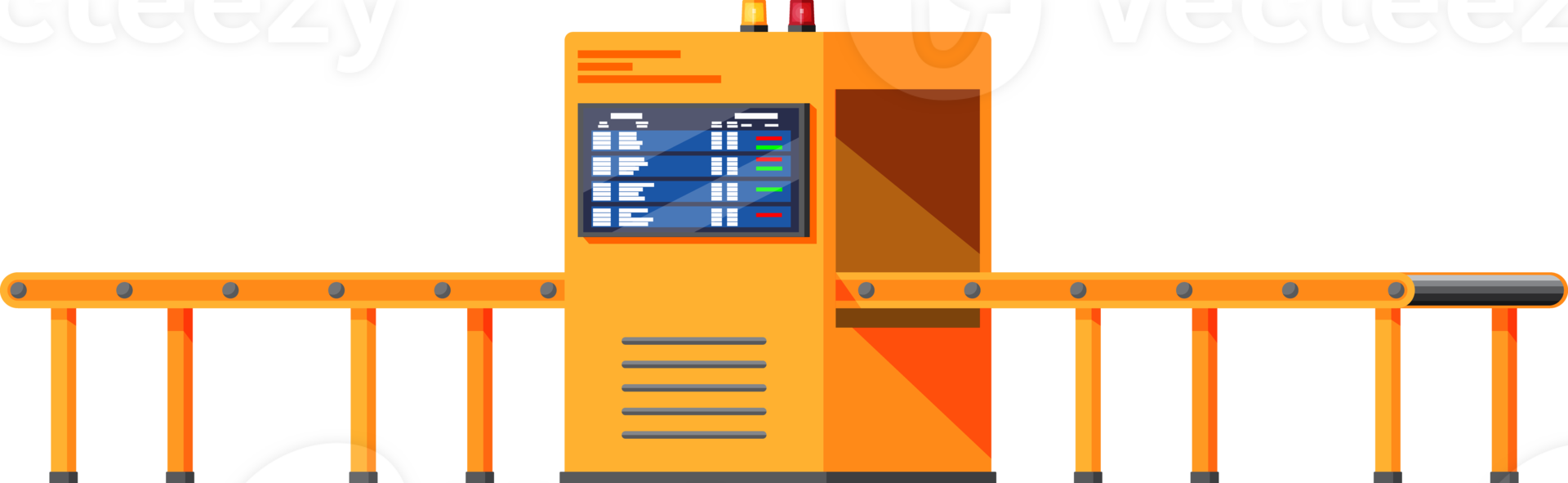Empty conveyor belt machine png