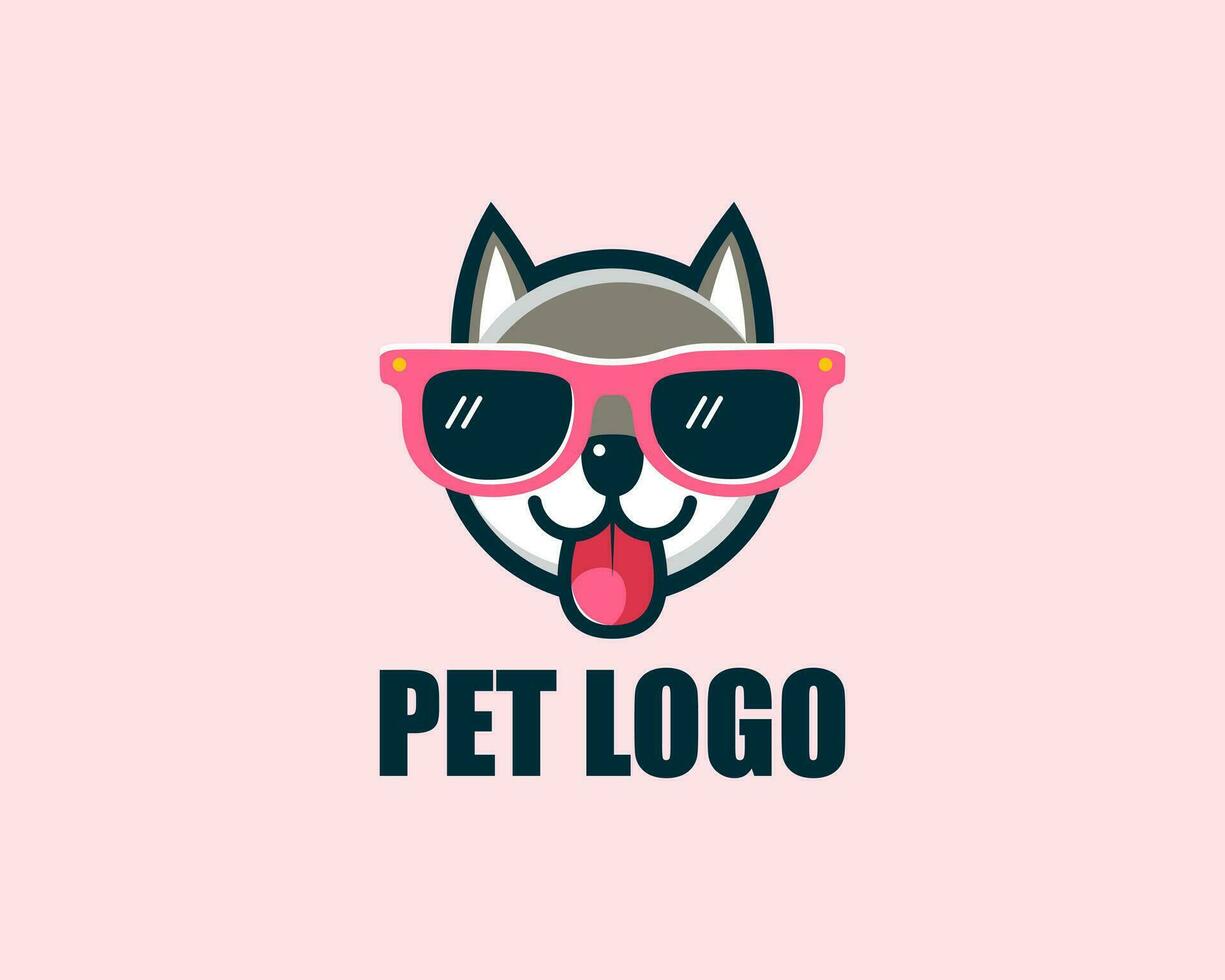 cute, playful pet logo. Simple yet elegant, this design captures the essence of joy and companionship, making it perfect for pet-related businesses seeking a delightful identity. vector