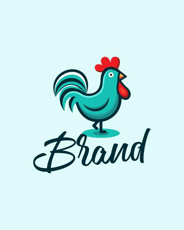 cute, playful chicken logo. Simple yet elegant, this design brings a whimsical touch to any brand, capturing the essence of joy and friendliness with delightful sophistication. vector