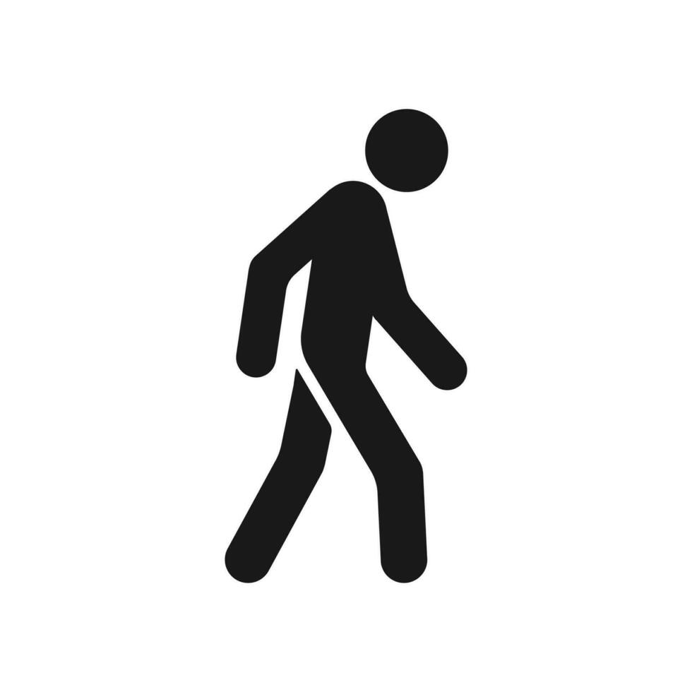 caminando hombre icono aislado vector ilustración.