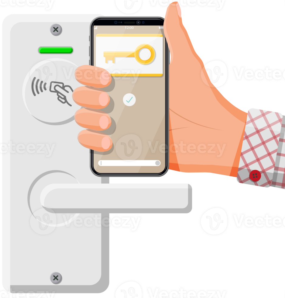 Fingerprint security device with hand png