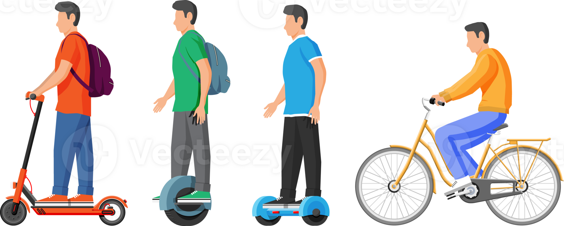Set of urban transport for leisure. png
