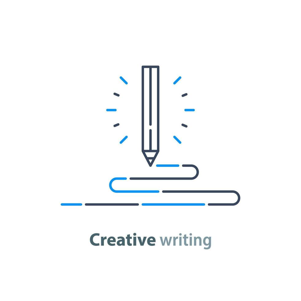 Creative writing,copy writing idea, content writing,storytelling concept vector