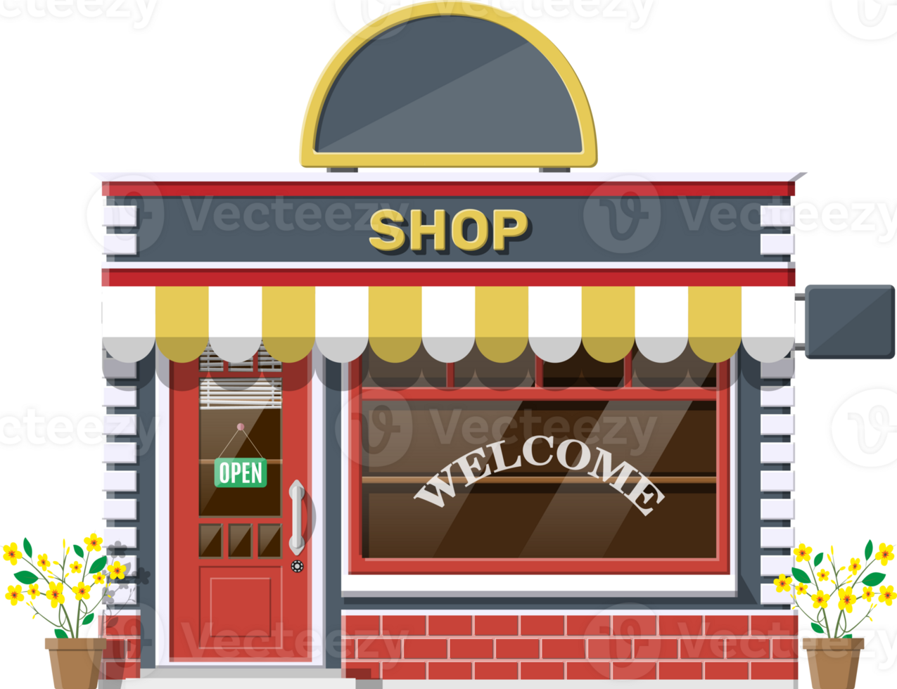 Small european style shop exterior. png