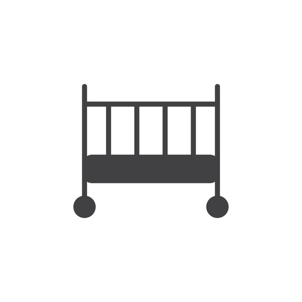 crib icon. sign for mobile concept and web design. Outline vector icon. Symbol, logo illustration. Vector graphics