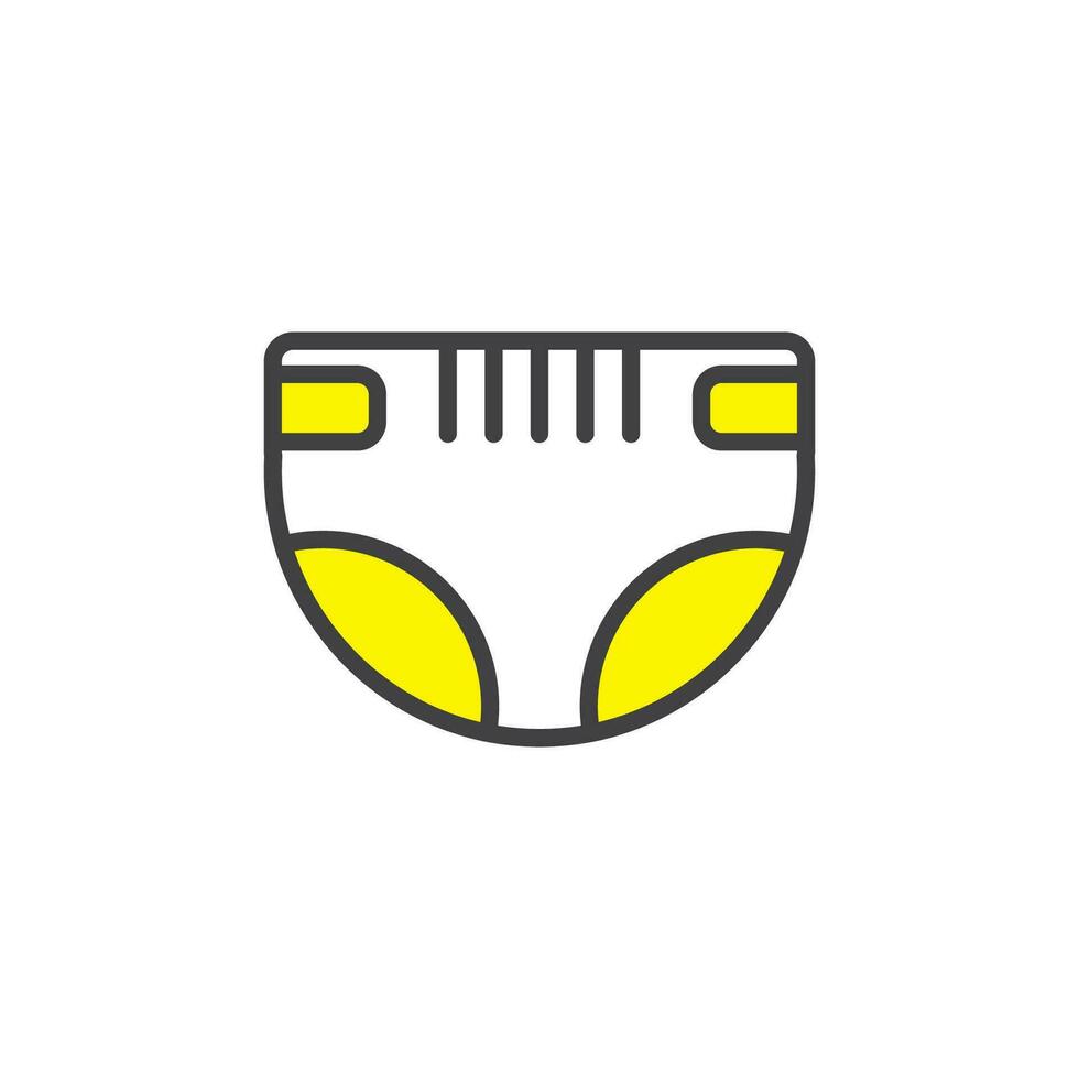 diaper icon. sign for mobile concept and web design. Outline vector icon. Symbol, logo illustration. Vector graphics