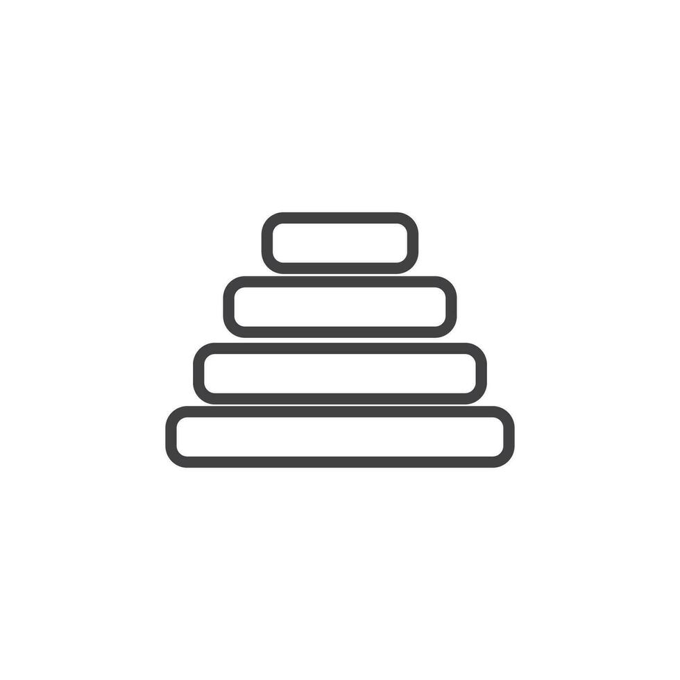 toy pyramid icon. sign for mobile concept and web design. Outline vector icon. Symbol, logo illustration. Vector graphics