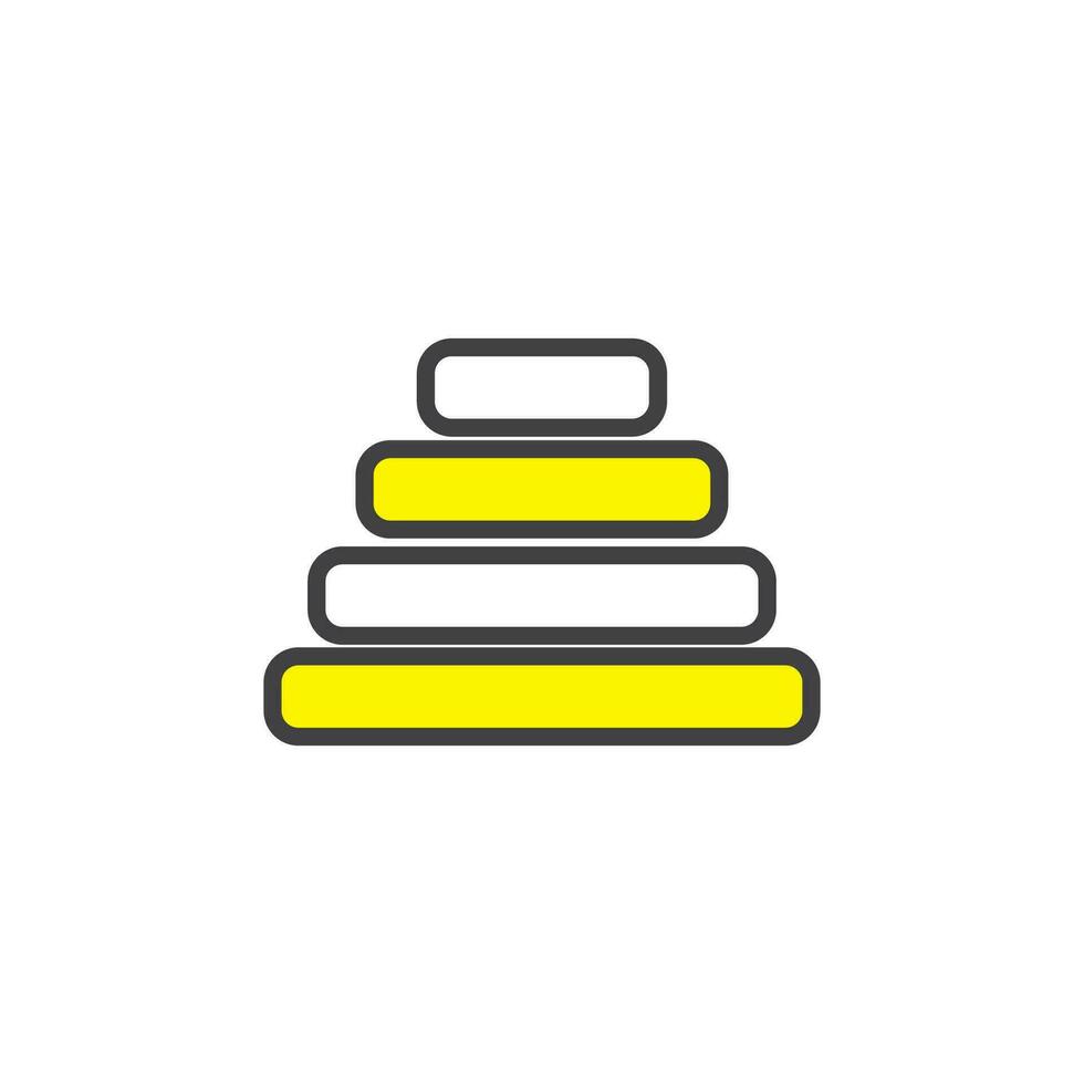 toy pyramid icon. sign for mobile concept and web design. Outline vector icon. Symbol, logo illustration. Vector graphics