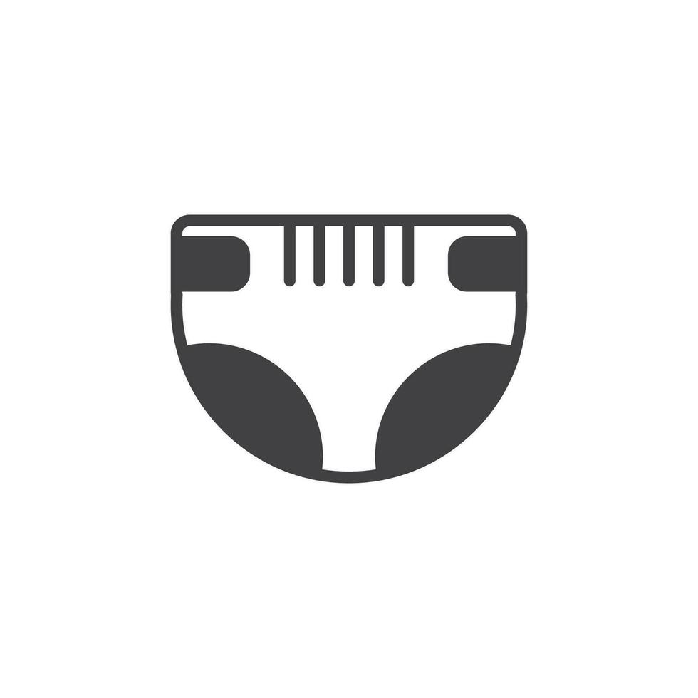 diaper icon. sign for mobile concept and web design. Outline vector icon. Symbol, logo illustration. Vector graphics