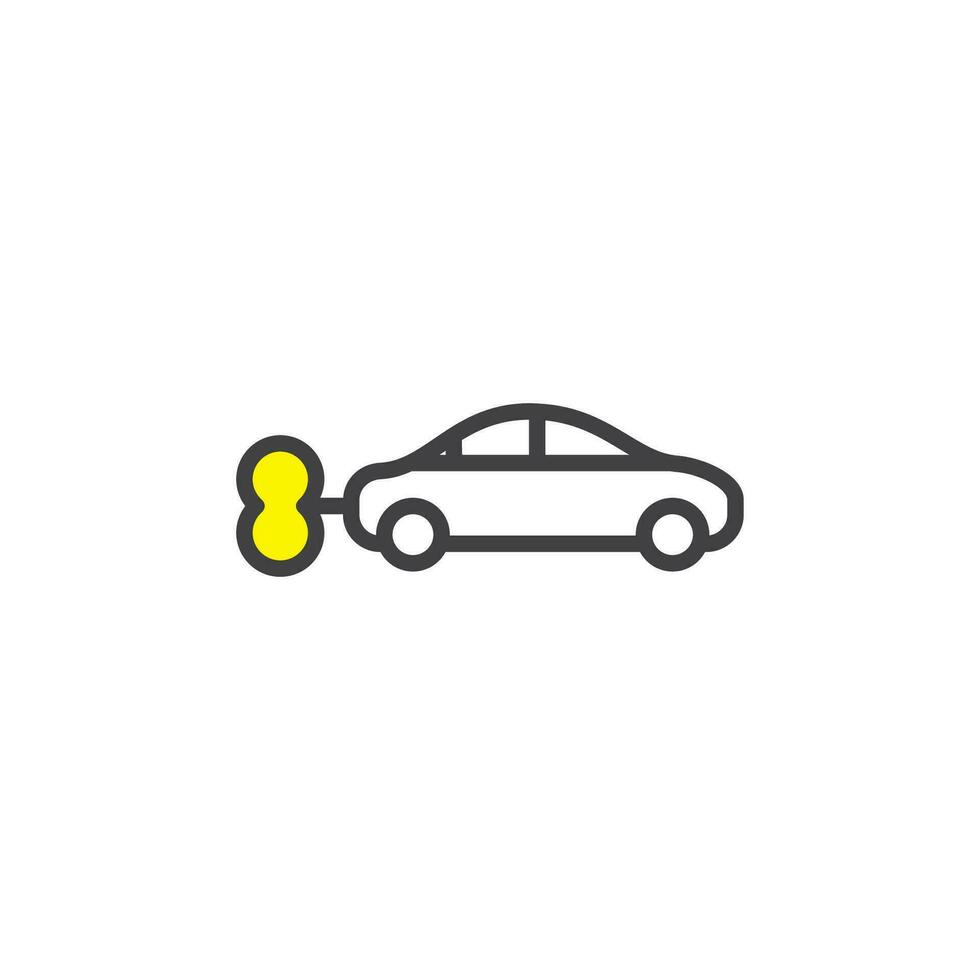 clockwork car icon. sign for mobile concept and web design. Outline vector icon. Symbol, logo illustration. Vector graphics