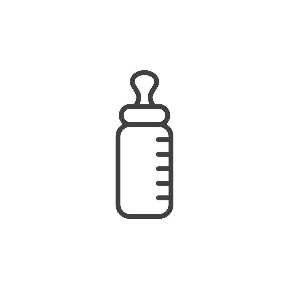 baby bottle icon. sign for mobile concept and web design. Outline vector icon. Symbol, logo illustration. Vector graphics