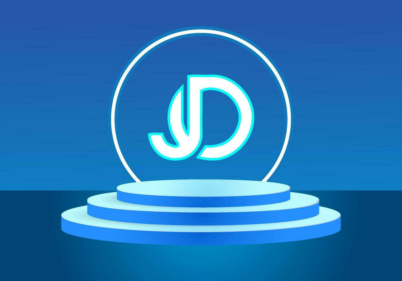 Letter JO blue logo sign. Vector logo design for business.