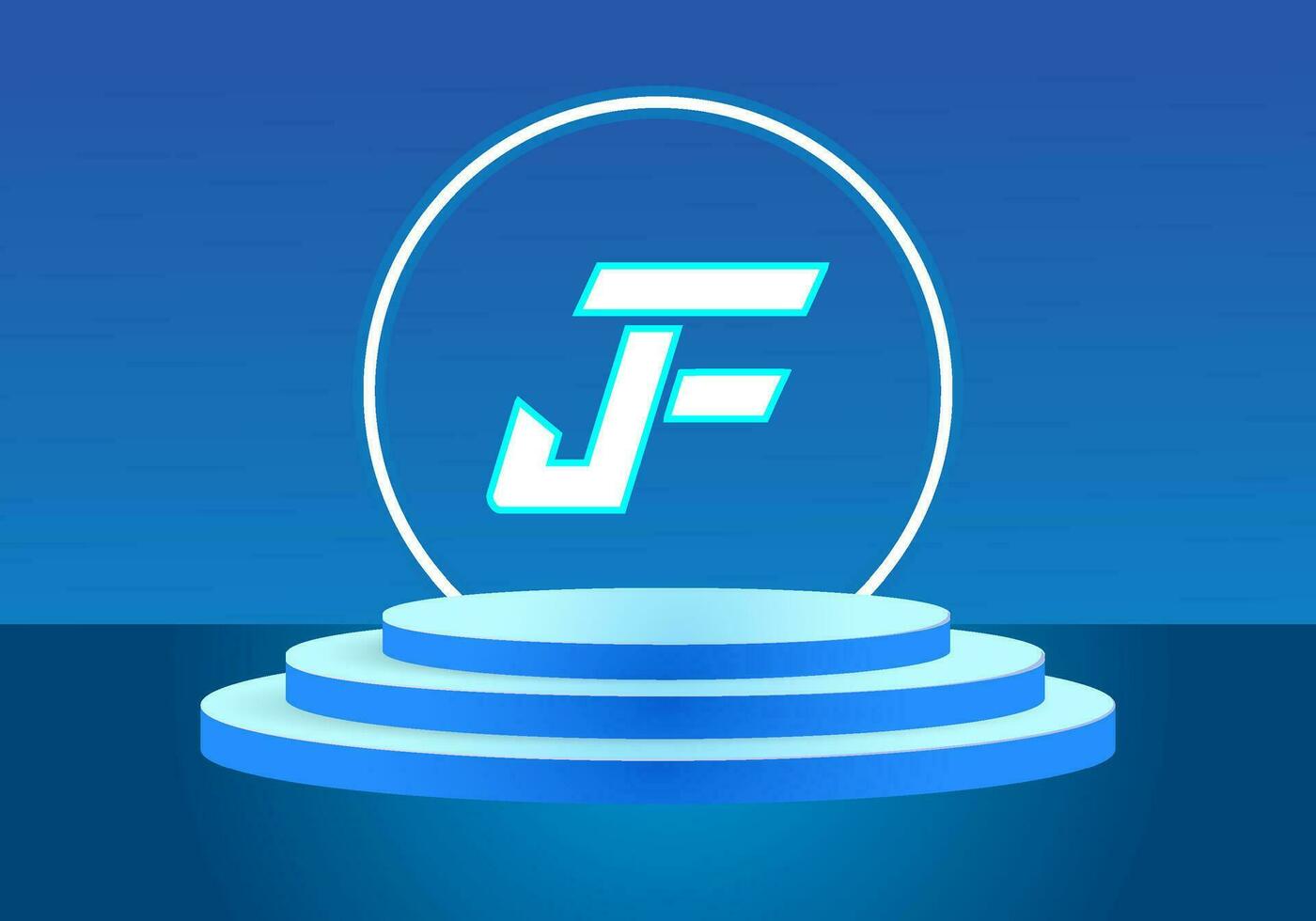 letra jf azul logo signo. vector logo diseño para negocio.