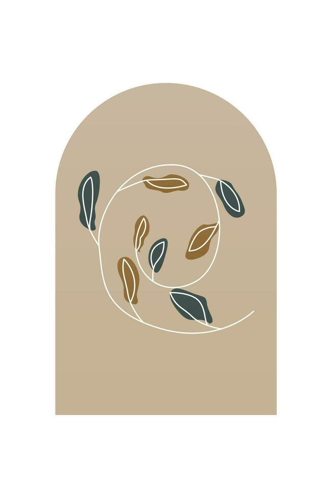 Modern Boho Art Background vector