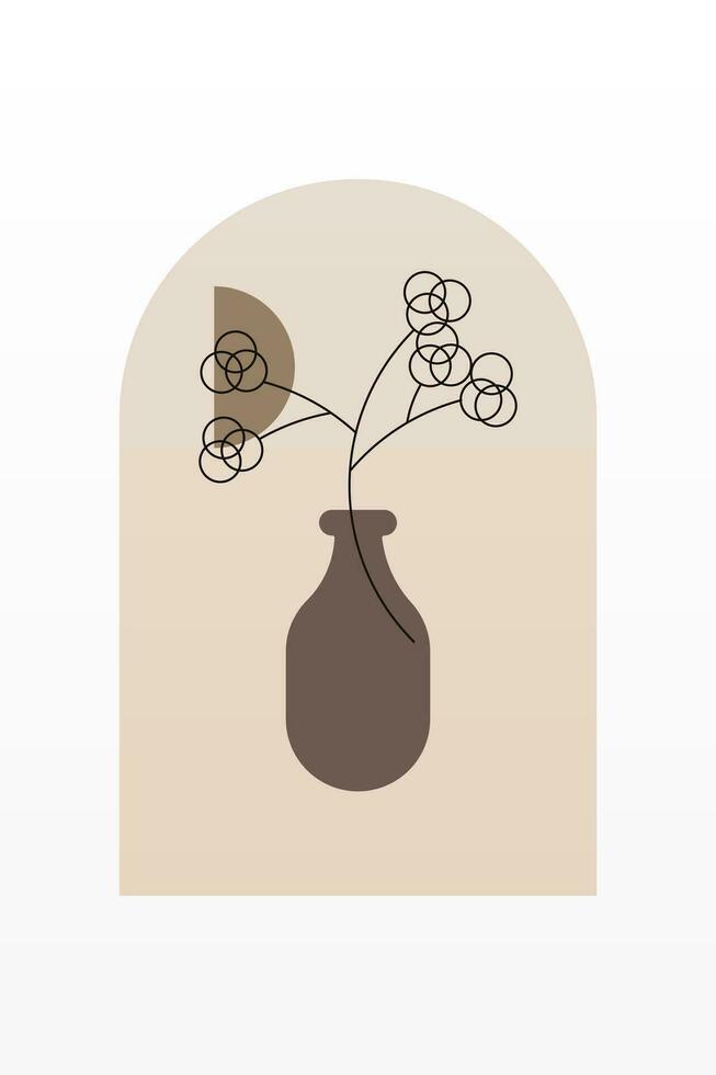 Modern Boho Art Background vector