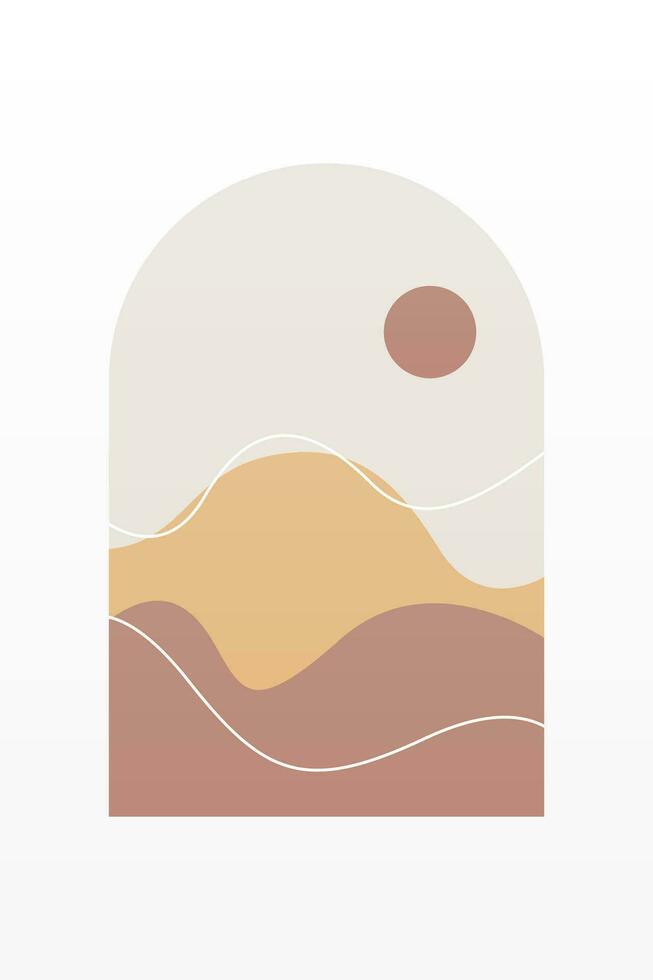 Modern Boho Art Background vector