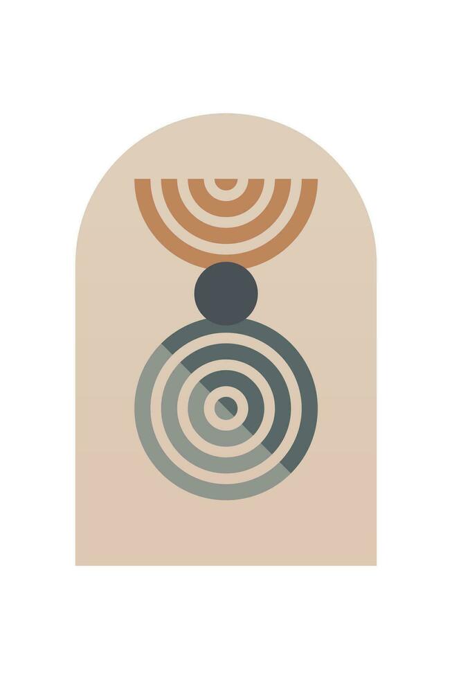 Modern Boho Art Background vector