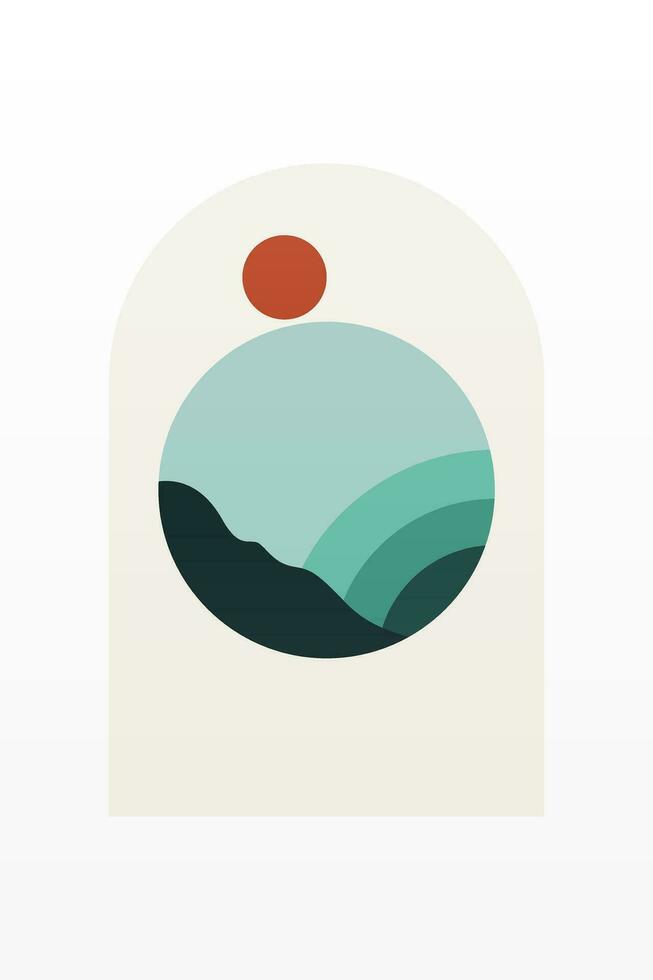 Modern Boho Art Background vector