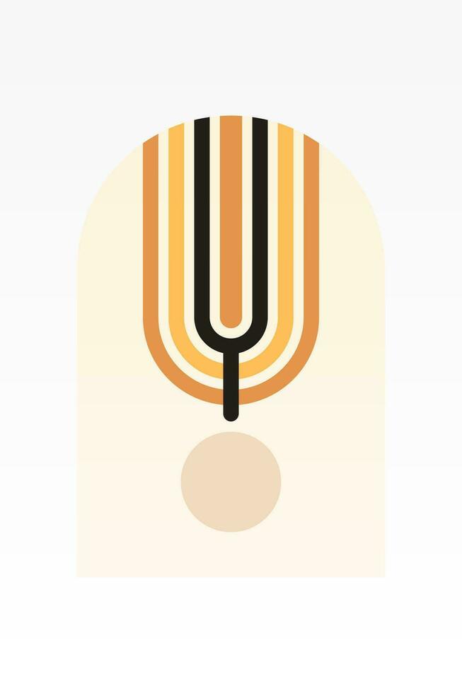 Modern Boho Art Background vector