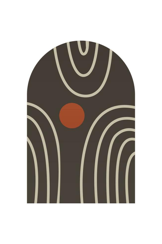 Modern Boho Art Background vector