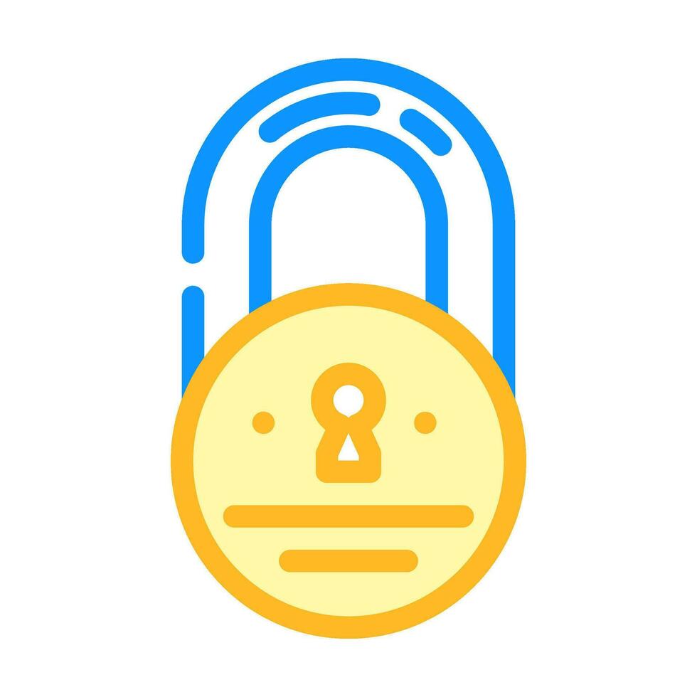 lock close color icon vector illustration