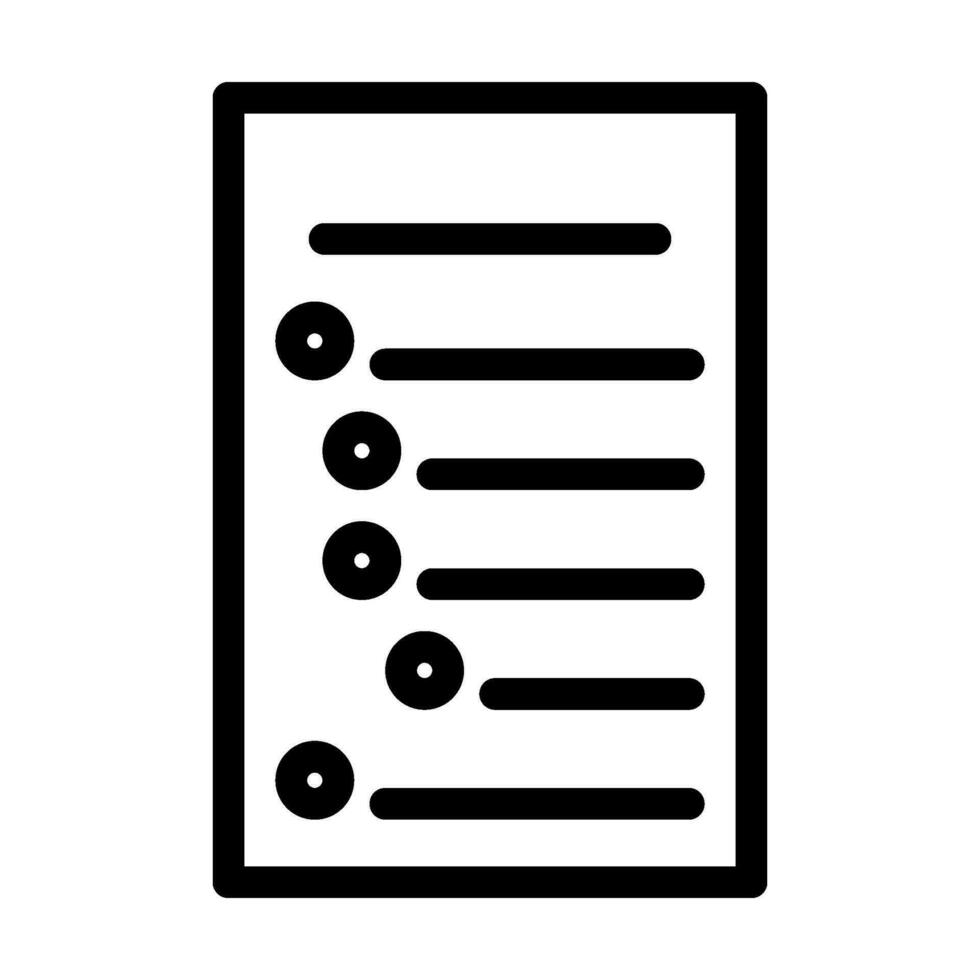 bullet points list line icon vector illustration