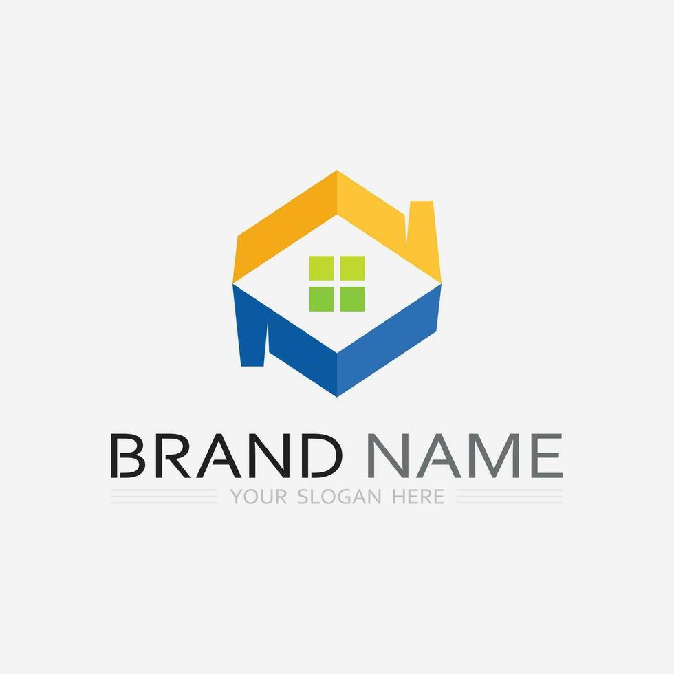 Building logo vector illustration design,Real Estate logo template, Logo symbol icon