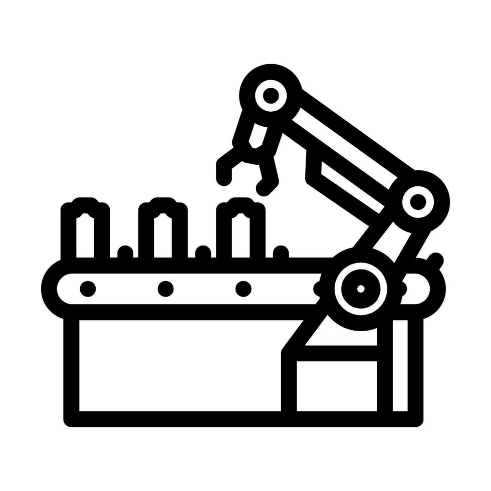 battery manufacturing line icon vector illustration