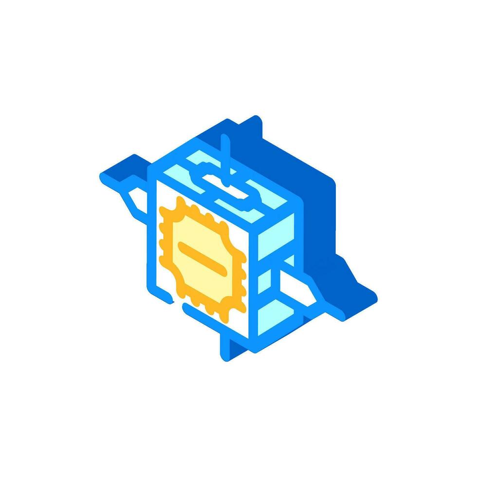 research team space exploration isometric icon vector illustration