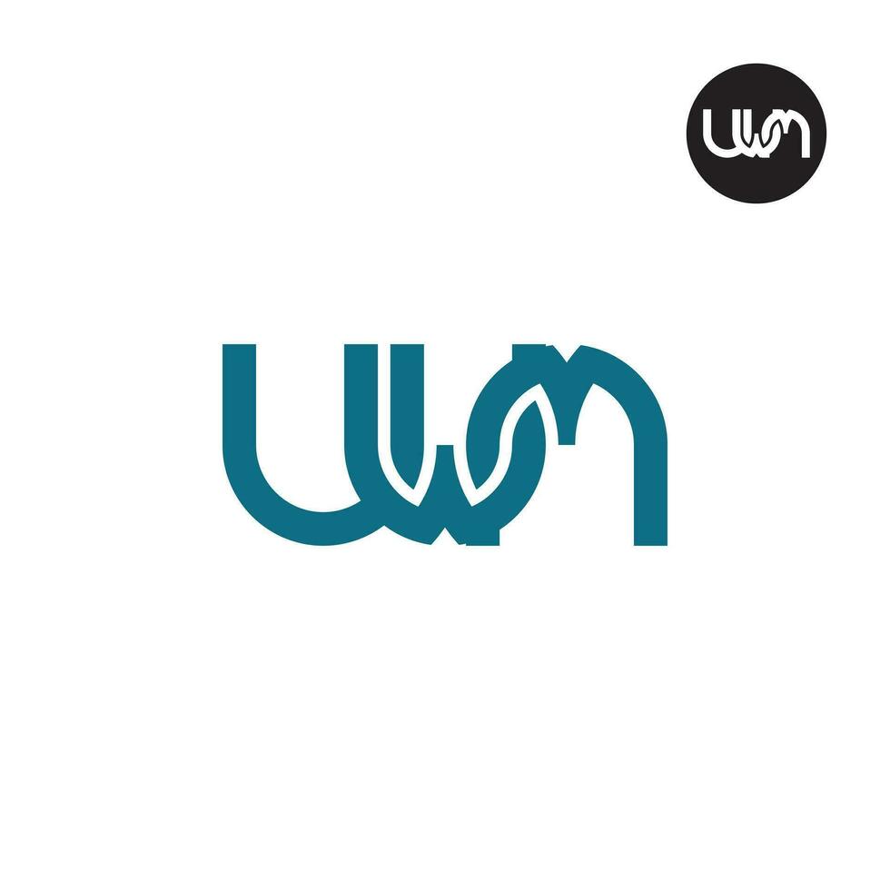 Letter UWM Monogram Logo Design vector
