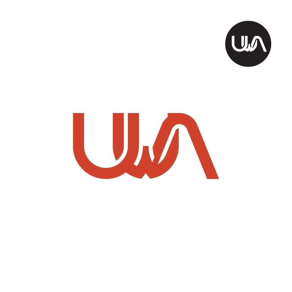 letra uwa monograma logo diseño vector