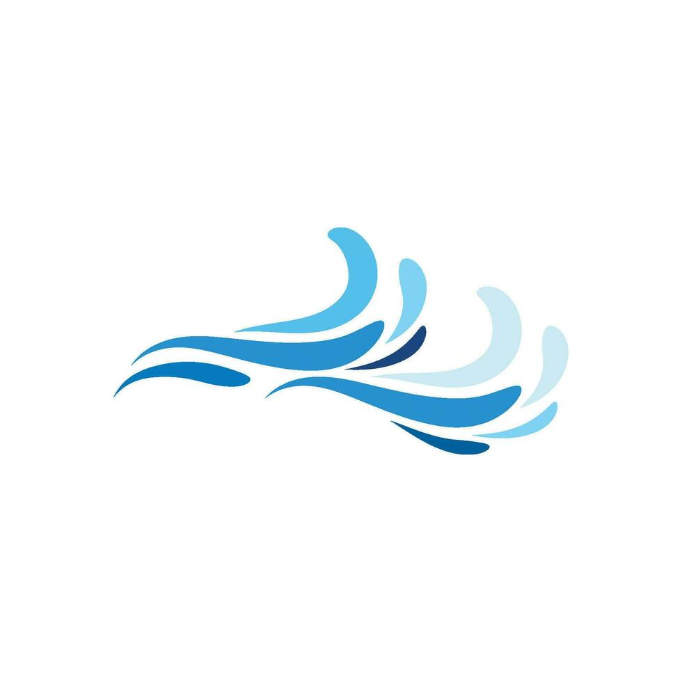 Water wave icon vector