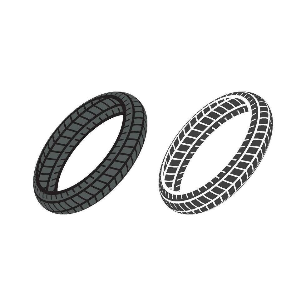 Tire vector icon illustration