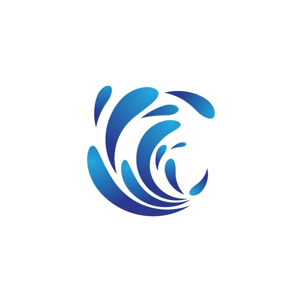 Water wave icon vector