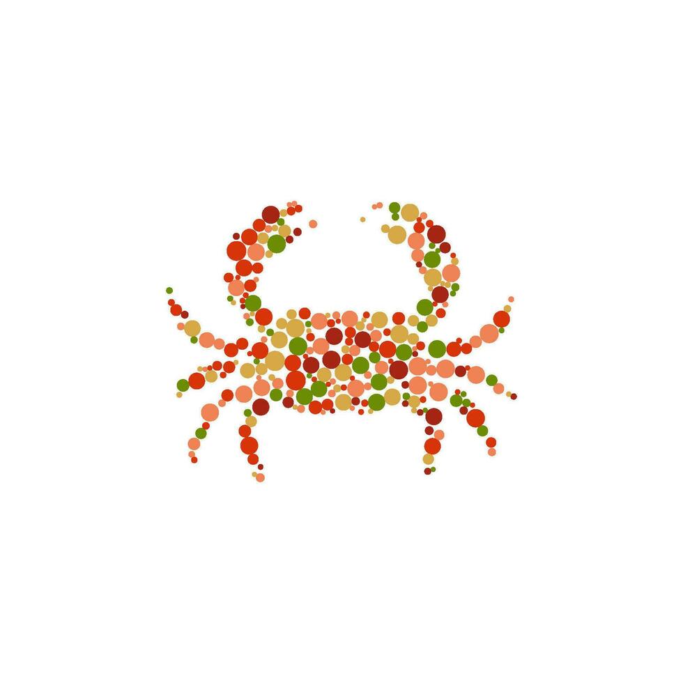 Crab vector icon illustration