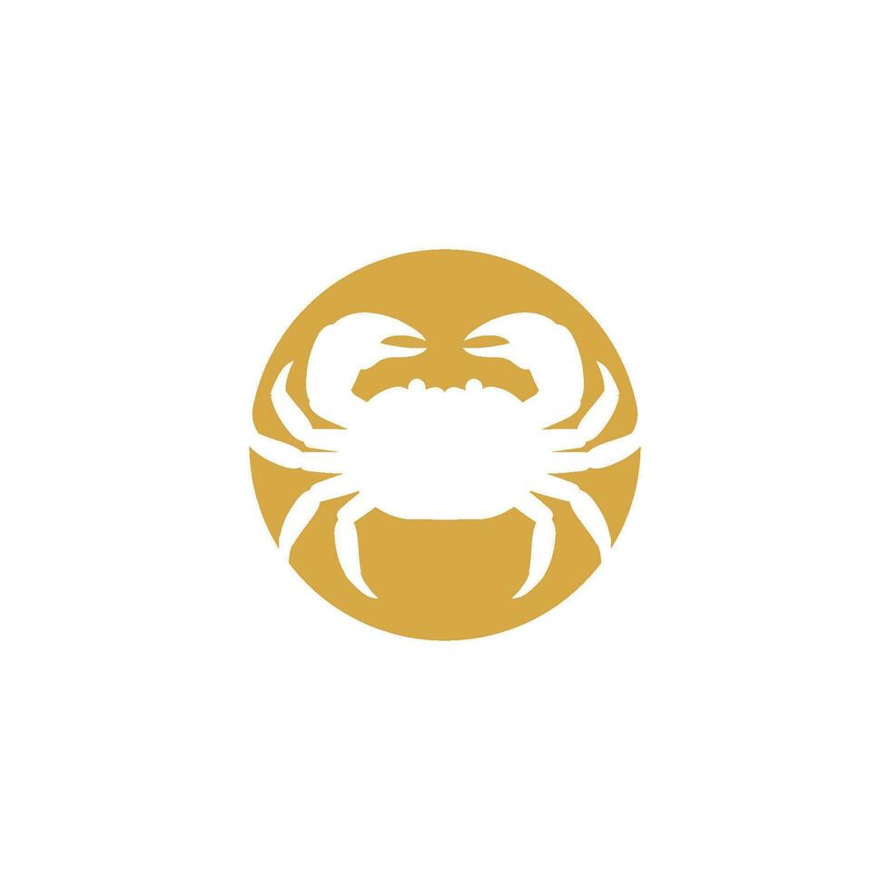 Crab vector icon illustration