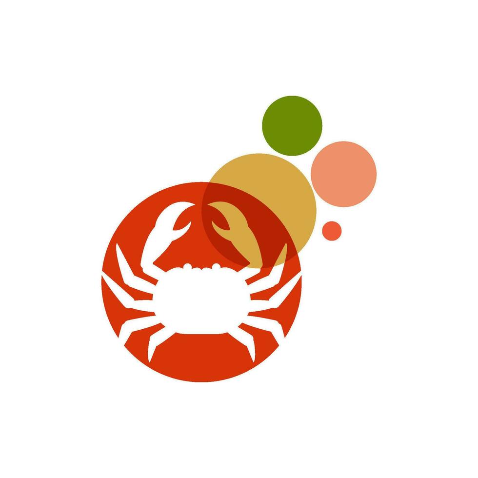 Crab vector icon illustration